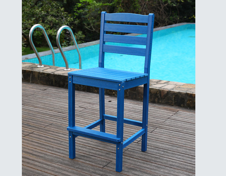Vibrant Blue Social HDPE Bar spisestuesett