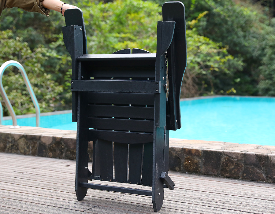 Sort All-Weather HDPE Adirondack Frog Stol