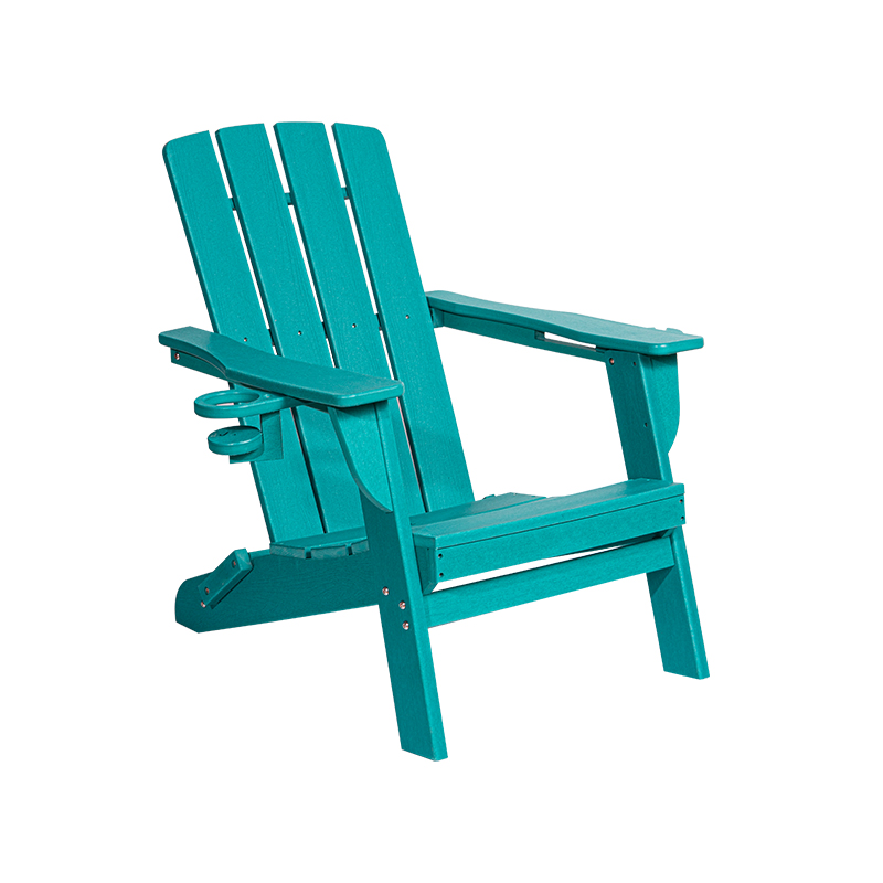Lake Blue liten HDPE Adirondack-stol med maskinvare i rustfritt stål