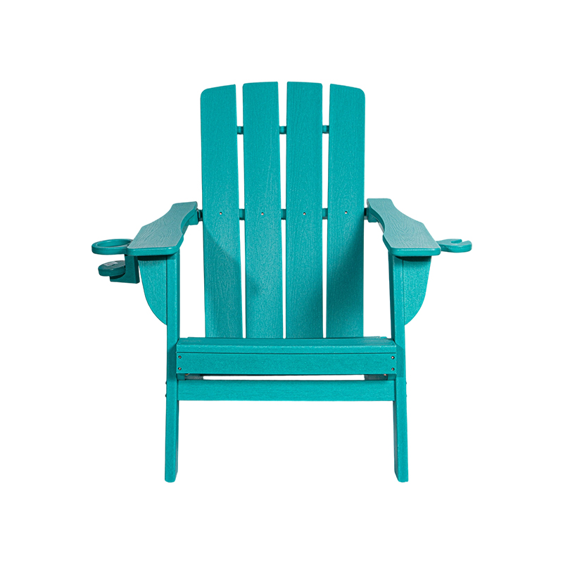 Lake Blue liten HDPE Adirondack-stol med maskinvare i rustfritt stål