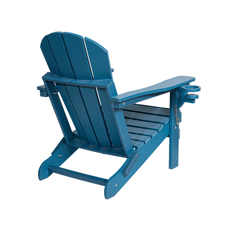 Marineblå HDPE Adirondack-stol med maskinvare i rustfritt stål